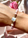 Pink Conch & Mother of Pearl Cat Bracelet