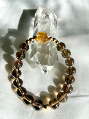 Smoky Quartz & Citrine Bracelet