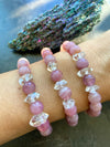 Rose Quartz & Herkimer Diamond Princess Bracelet