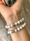 Howlite Holy Cross Gold Bracelet