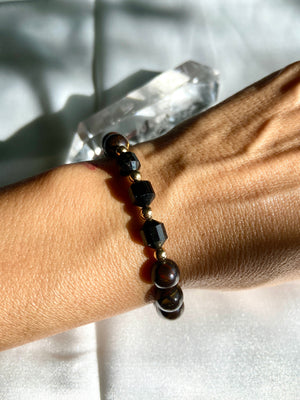 Iron Tiger’s Eye & Black Tourmaline