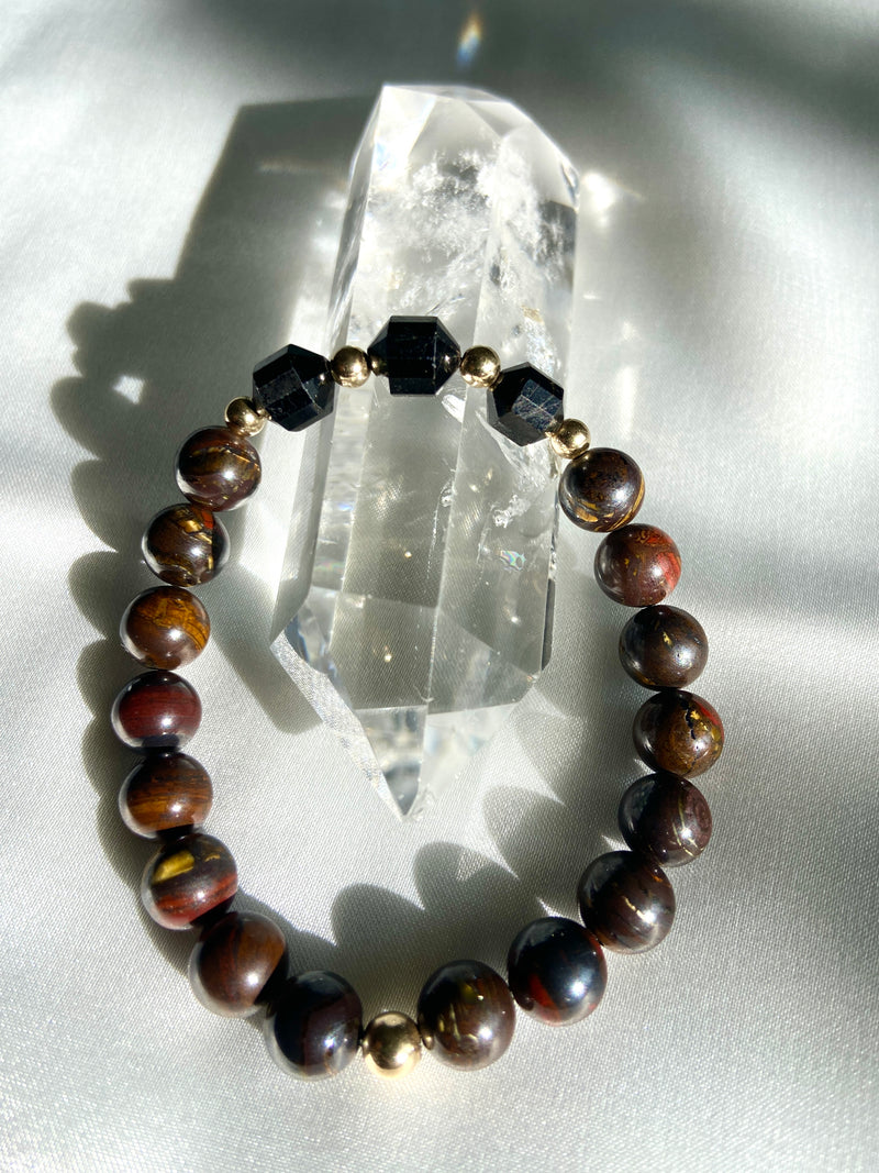 Iron Tiger’s Eye & Black Tourmaline