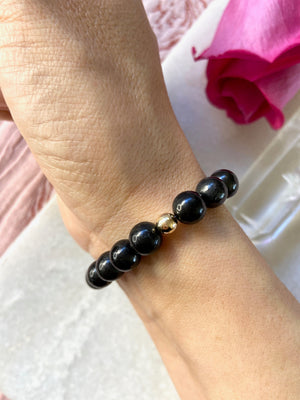 Black Tourmaline Protection Eye Bracelet