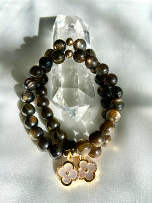 Mica Four Leaf Clover Bracelet