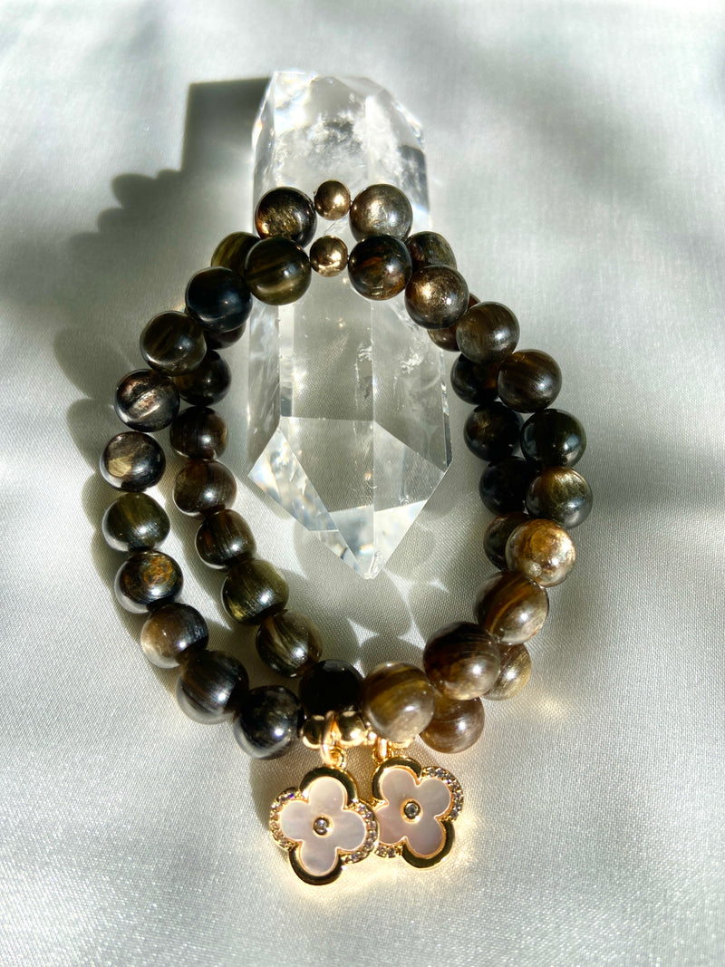 Mica Four Leaf Clover Bracelet
