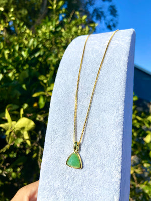 Green Aventurine Triangle Necklace