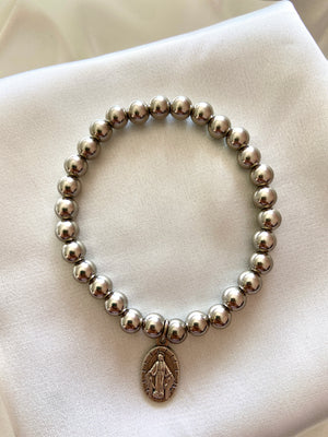 Miraculous Mary Silver Bracelet