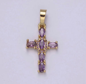Sacred Purple Cross Necklace