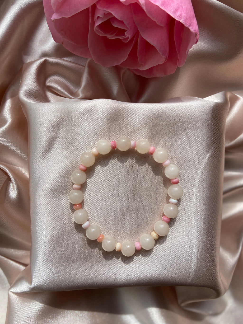 Pink Aventurine & Pink Conch Shell Bracelet