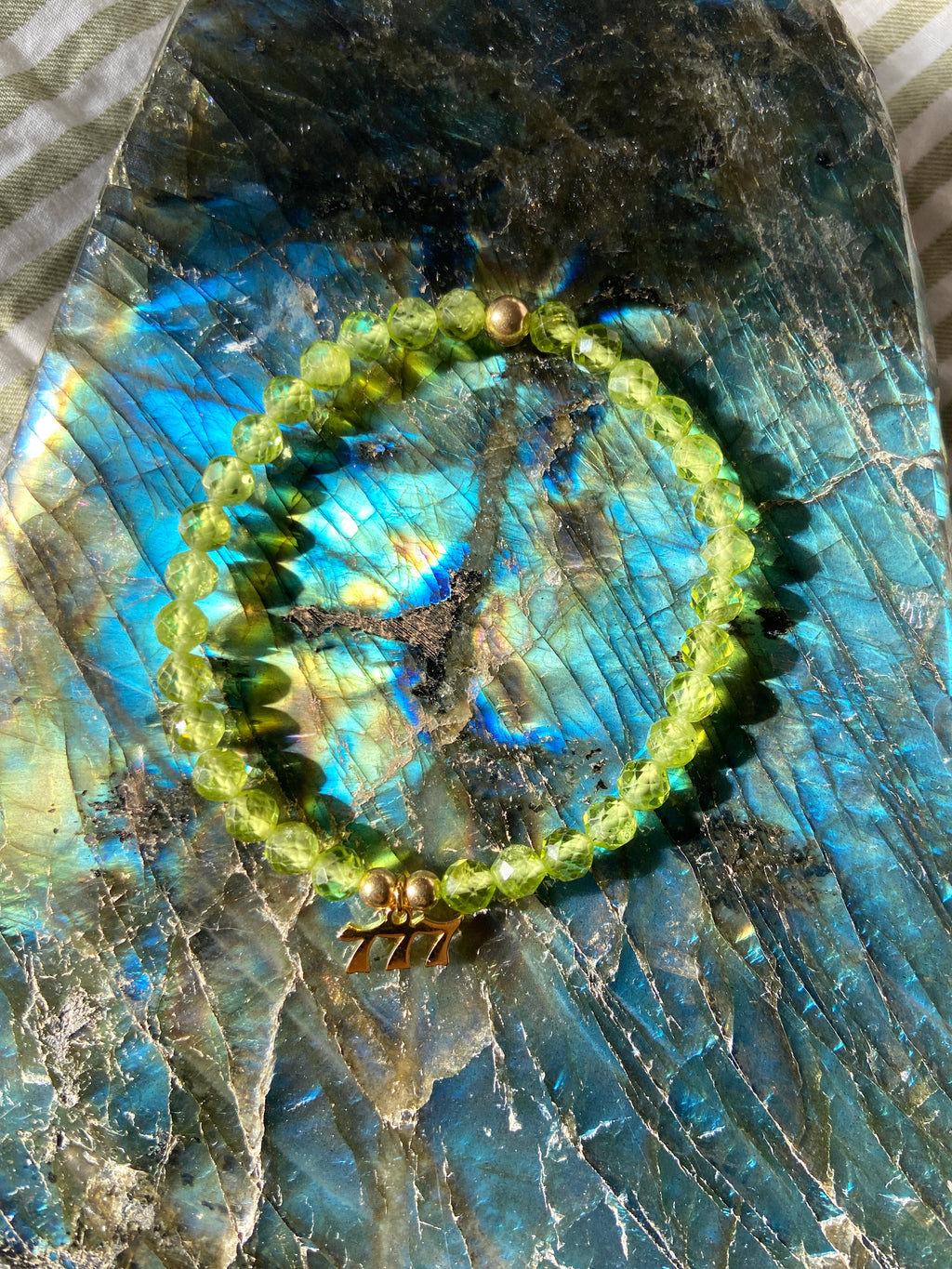 Peridot Lucky 777 Bracelet