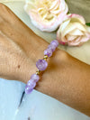 Lavender Amethyst Rose Bracelet