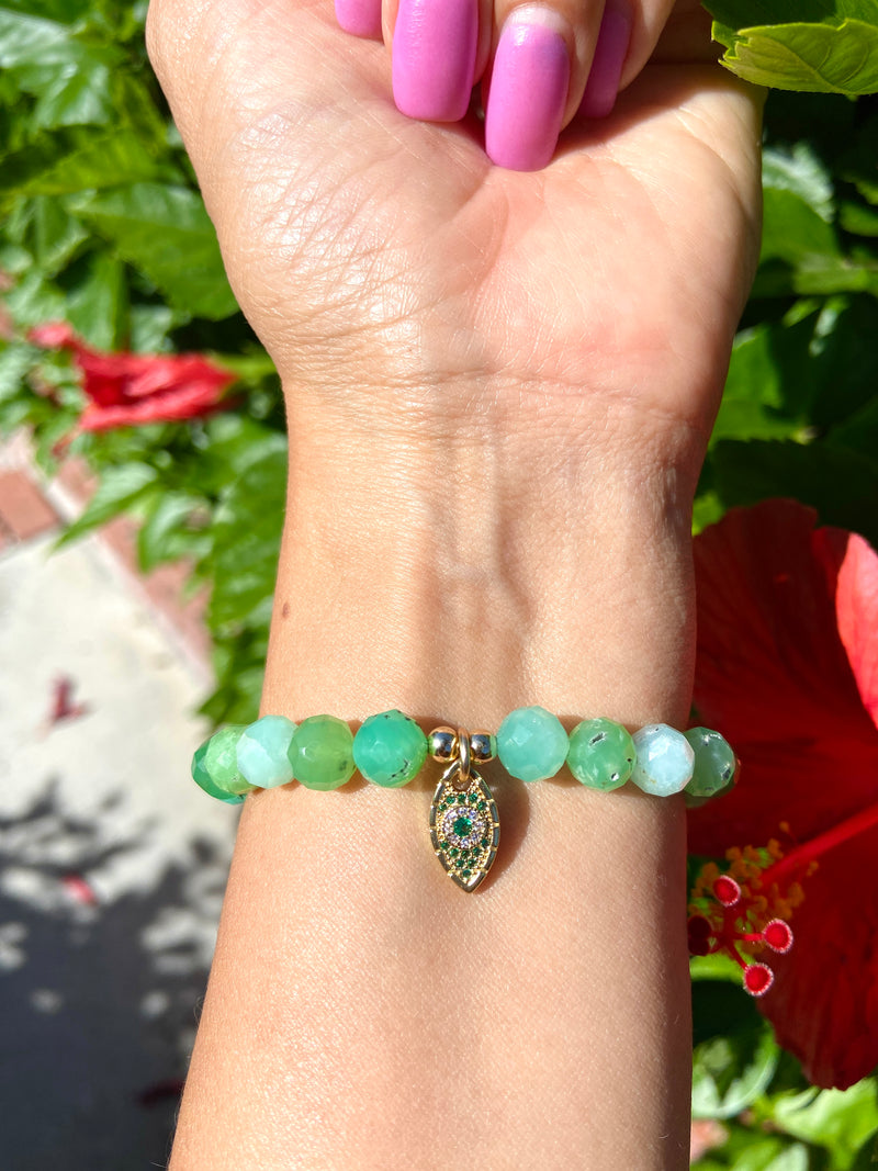 Chrysoprase Eye Protection Bracelet