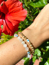 Mother Of Pearl Hammered Bracelet