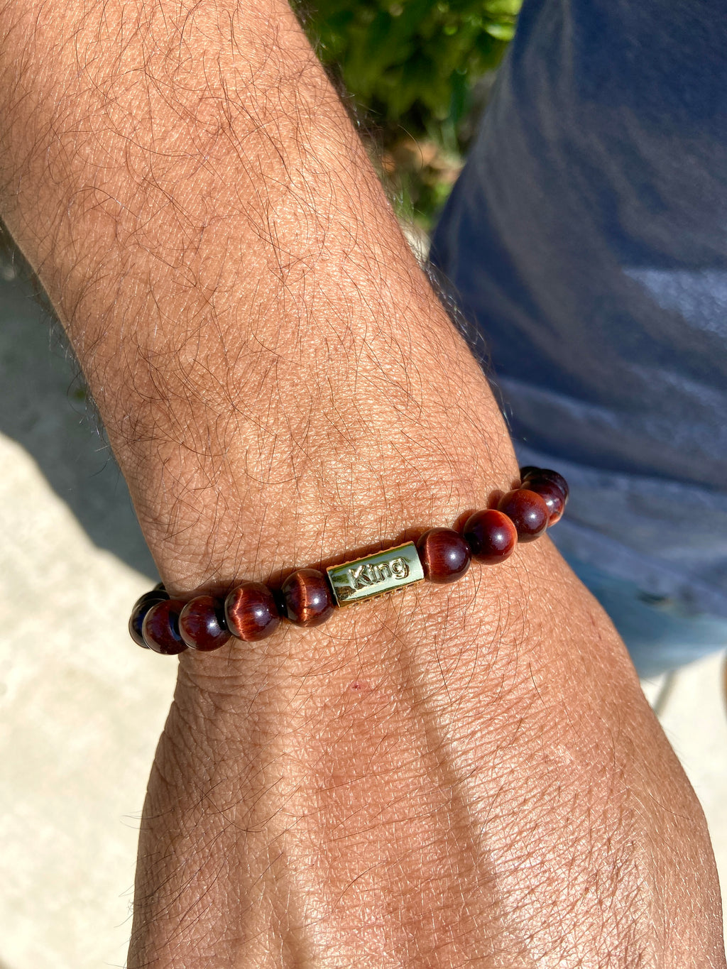 Men’s King Red Tiger's Eye Bracelet