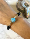 Black Onyx & Larimar Bracelet