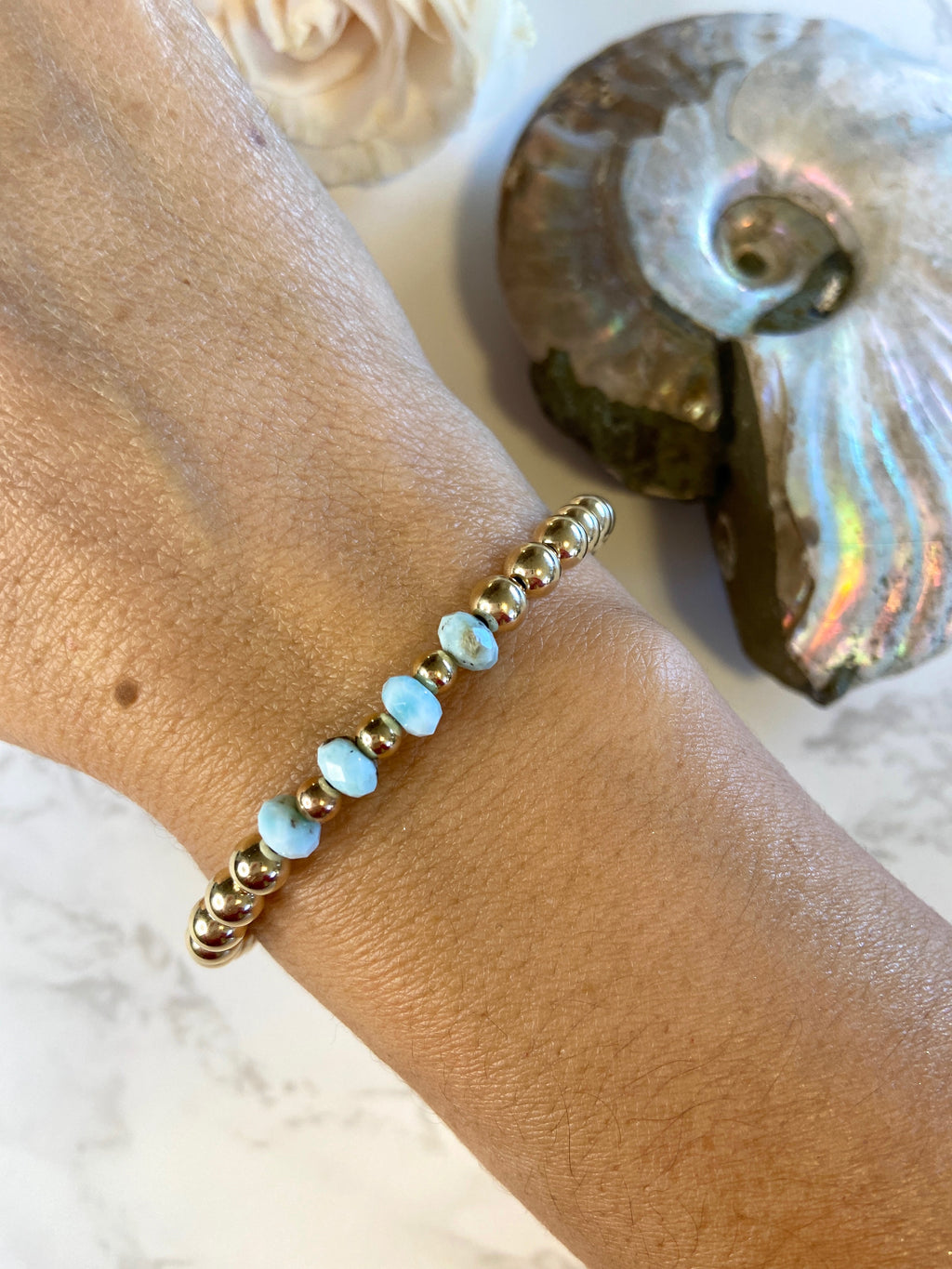 Larimar Goddess Bracelet