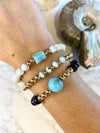 Black Onyx & Larimar Bracelet