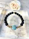 Black Onyx & Larimar Bracelet