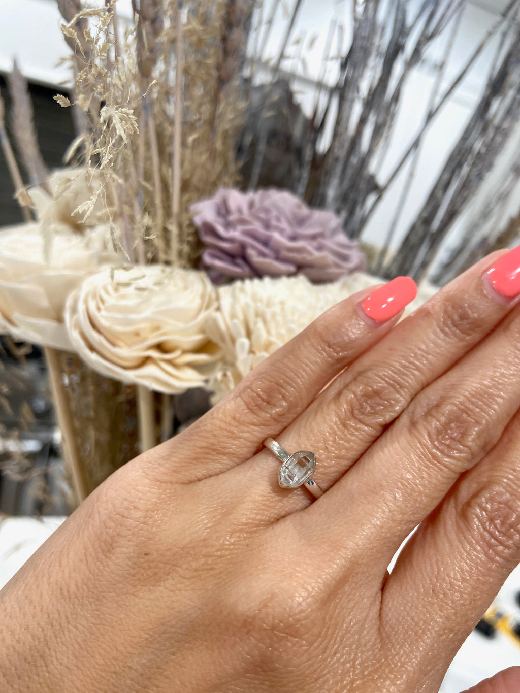 Herkimer Diamond Sterling Silver Ring