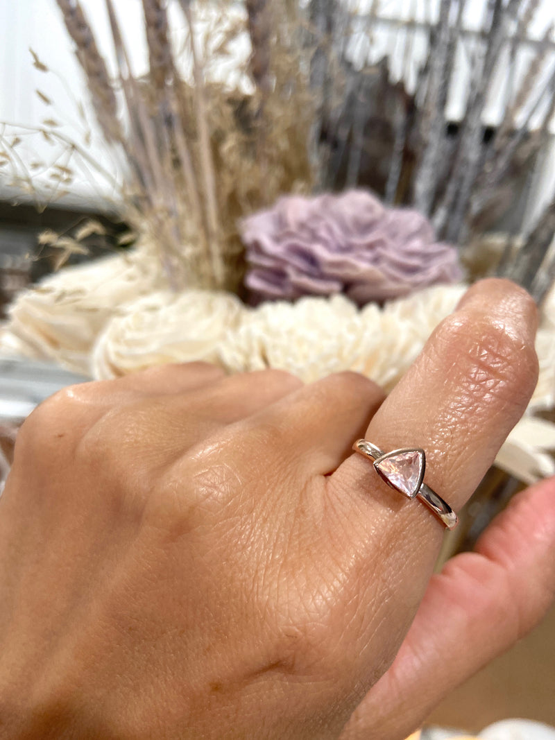 Rose Quartz Rosegold Ring