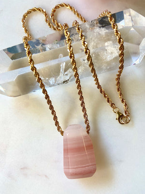 Pink Calcite Self Love Necklace