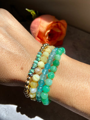 Variscite x 14k Gold Filled Bracelet