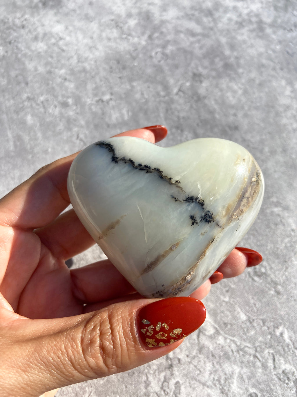 Blue Opal Heart 38