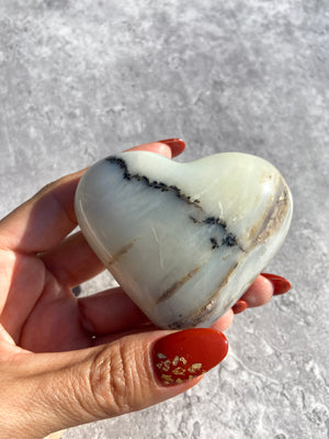 Blue Opal Heart 38