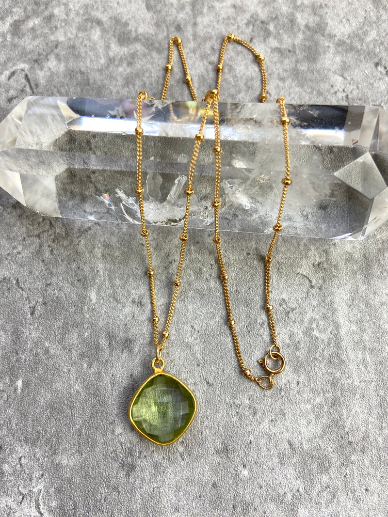 Green Amethyst Necklace