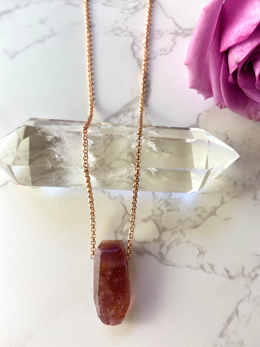 Watermelon Tourmaline Necklace No. 6