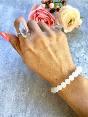 Rainbow Moonstone Oval Ring