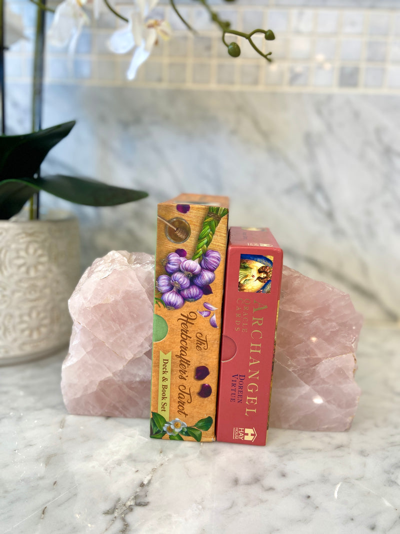 Rose Quartz Bookends