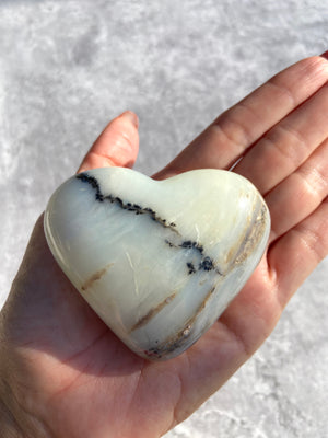 Blue Opal Heart 38