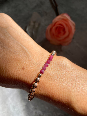 Rubellite Rose Gold Bracelet
