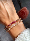 Peach Moonstone Rose Gold Bracelet