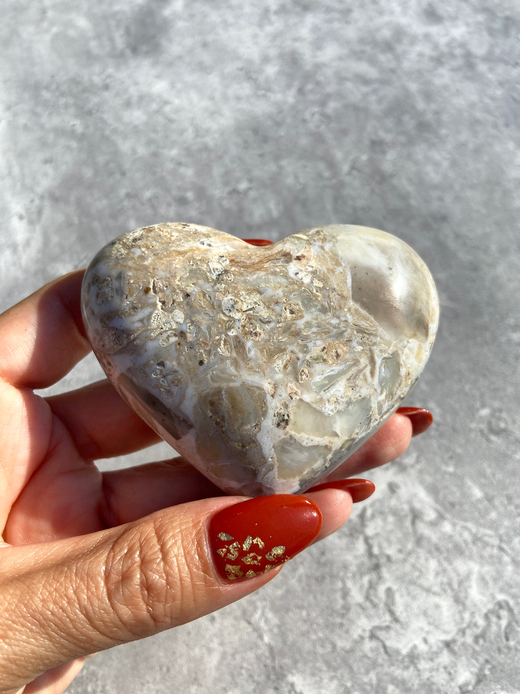 Blue Opal Heart 30