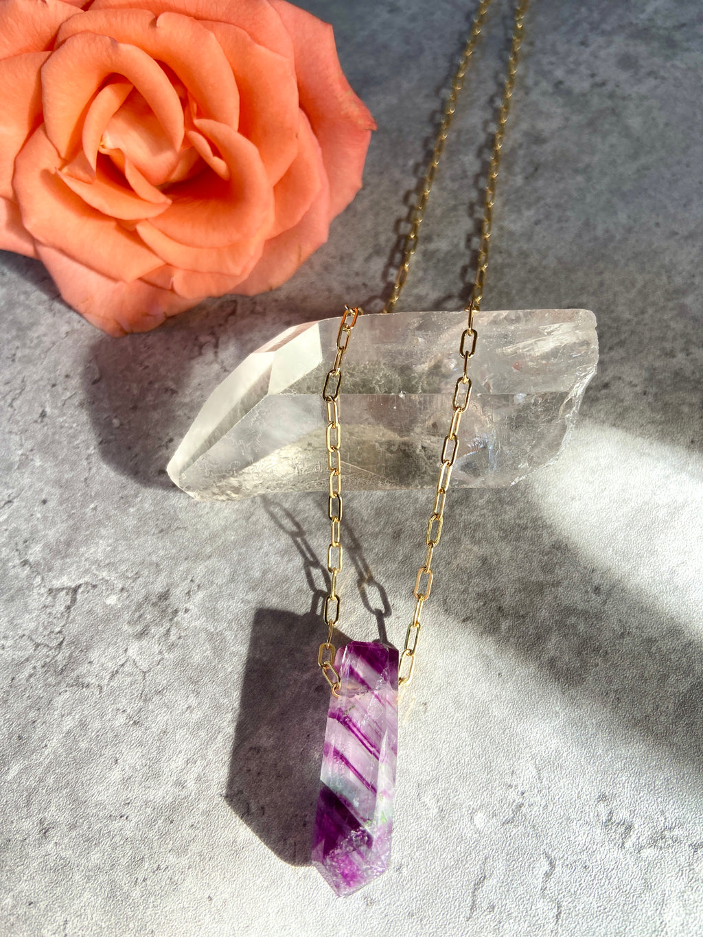Rainbow Fluorite Necklace