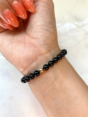 Labradorite & Black Tourmaline Bracelet