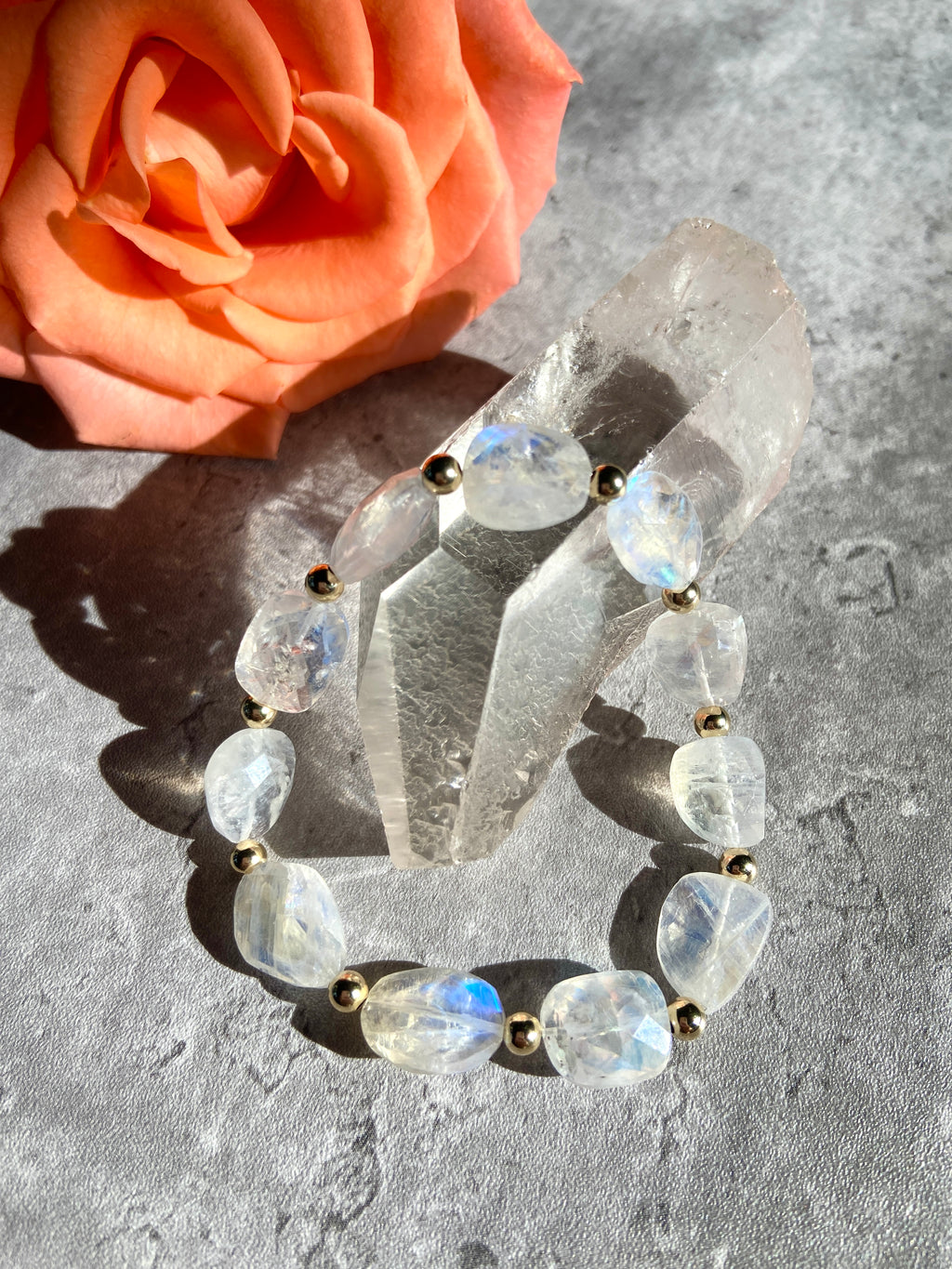 Rainbow Moonstone Luxe Bracelet