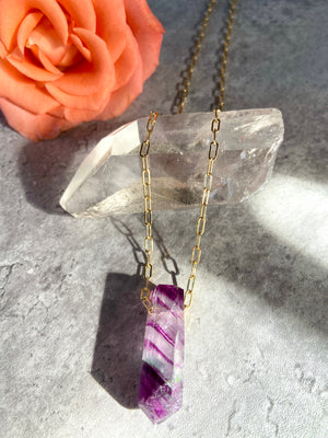 Rainbow Fluorite Necklace