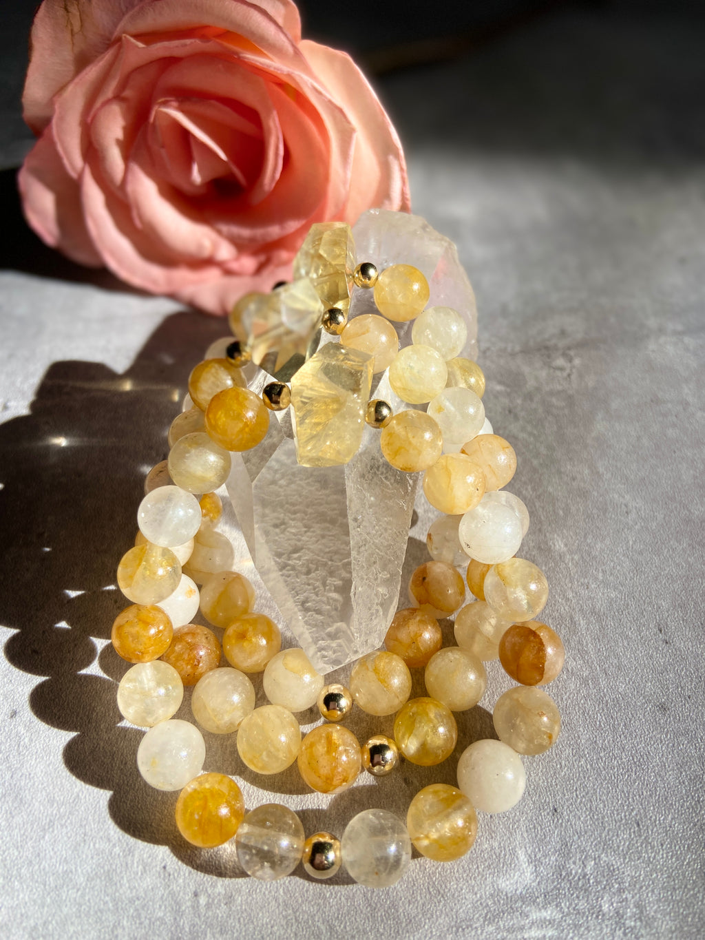 Golden Healer Quartz & Citrine Bracelet