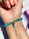 Blue Apatite Mushroom Bracelet