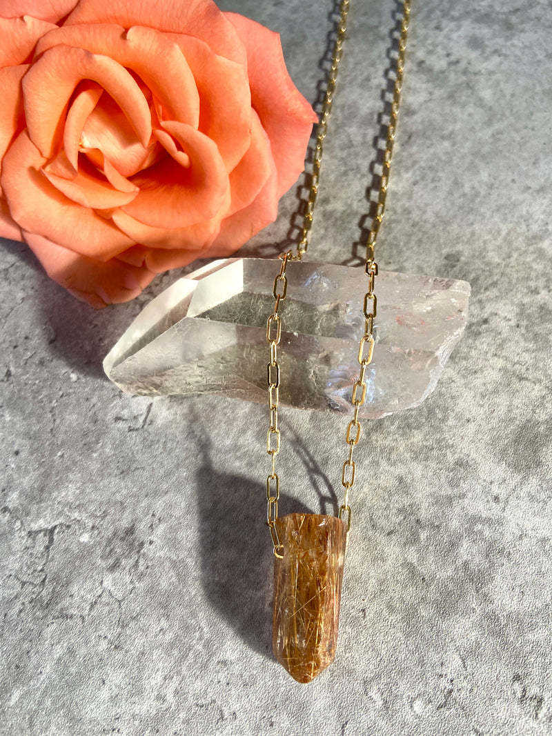Rutilated Quartz Necklace