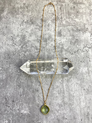 Green Amethyst Necklace