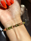 Unakite Heart Bracelet
