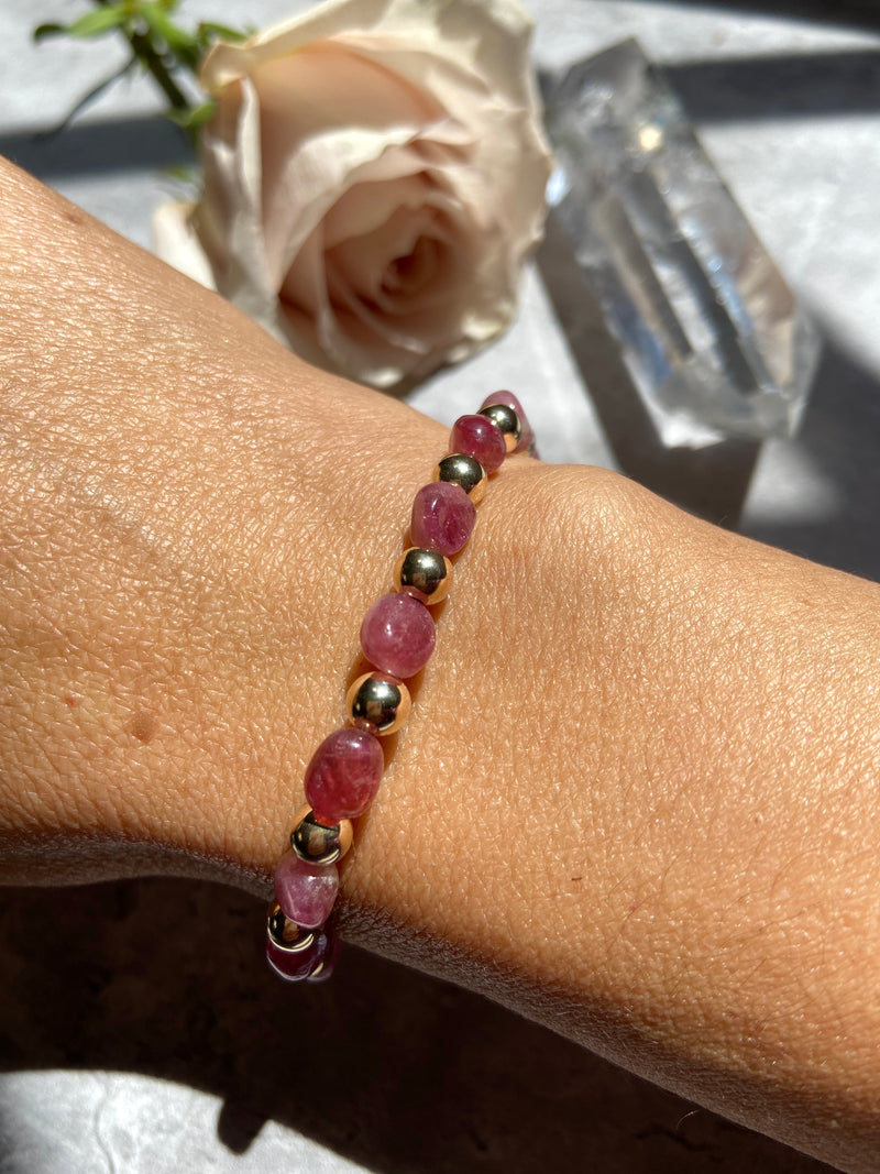 Pink Tourmaline Bracelet