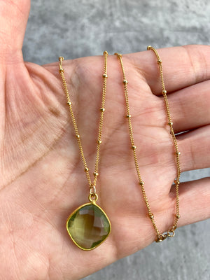 Green Amethyst Necklace